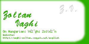 zoltan vaghi business card